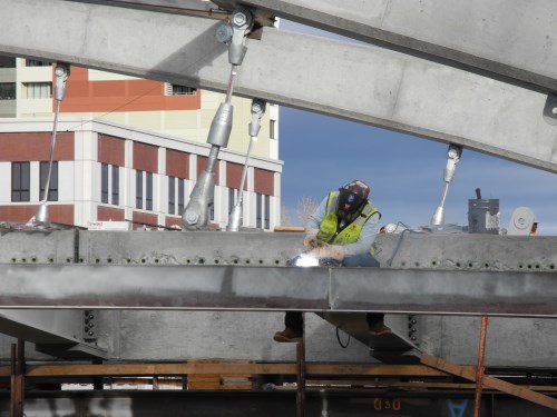 Virginia Street Bridge work site in Reno, Nevada