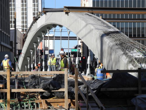 Virginia Street Bridge work site in Reno, Nevada