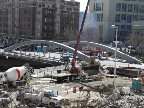 Virginia Street Bridge work site in Reno, Nevada