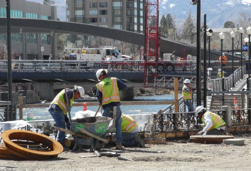 Virginia Street Bridge work site in Reno, Nevada