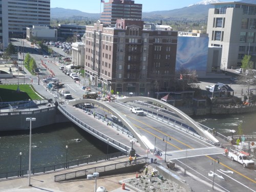 Virginia Street Bridge work site in Reno, Nevada