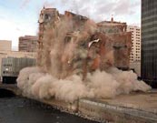 Mapes Hotel implodes, downtown Reno