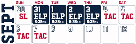 Reno Aces Baseball Game Schedule - September, 2020