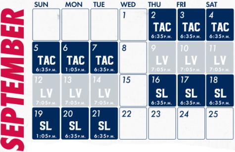 Reno Aces baseball game schedule - September, 2021