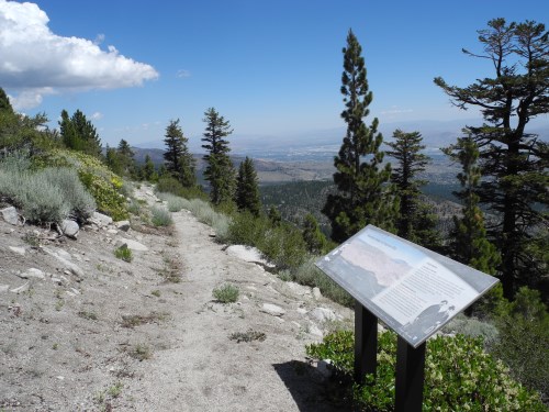 Interpretive signs found along the Slide Mountain Trail near Reno, Nevada, NV